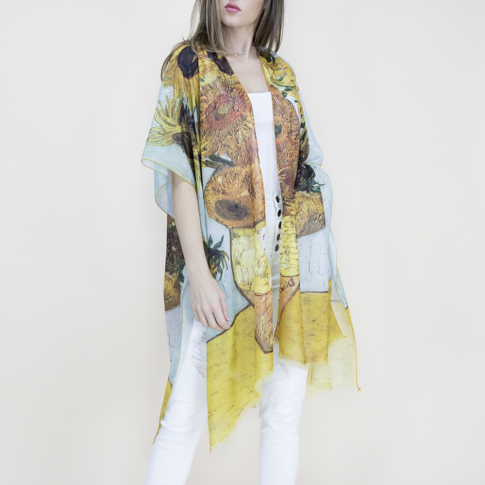 Women's Kimono Bathing Suit Beach Cover Up Summer Swimsuit Wrap Shawl Cardigan S